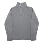 BODEN Womens Grey Cotton Plain Pullover Roll Neck Basic Knit XS Winter Jumper