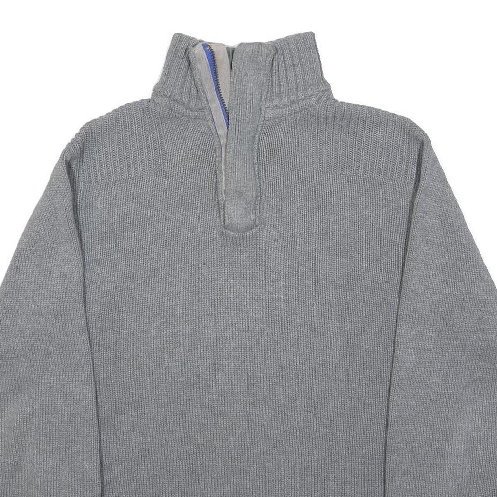 BODEN Womens Grey Cotton Plain Pullover Roll Neck Basic Knit XS Winter Jumper