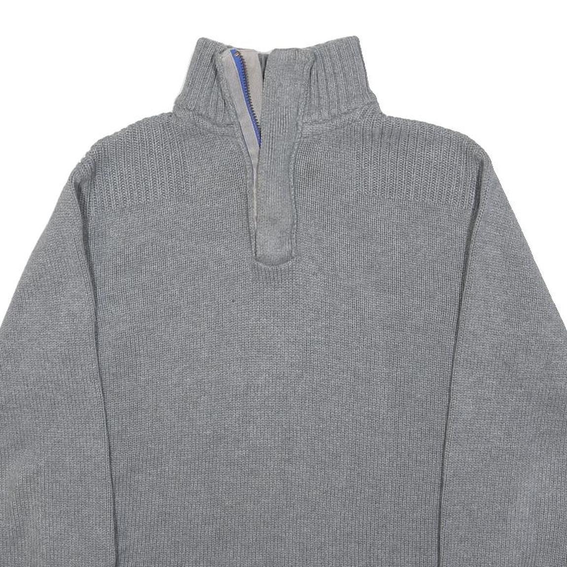 BODEN Womens Grey Cotton Plain Pullover Roll Neck Basic Knit XS Winter Jumper
