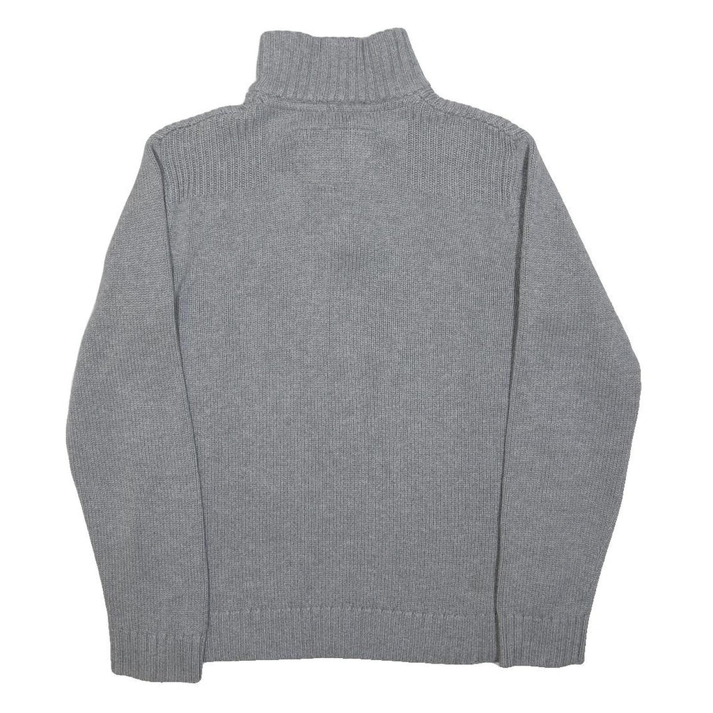 BODEN Womens Grey Cotton Plain Pullover Roll Neck Basic Knit XS Winter Jumper