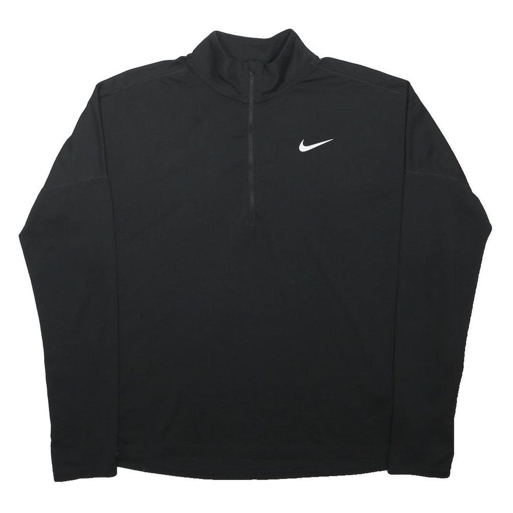 NIKE Womens Black Sports Top Long Sleeve High Neck Swoosh M Activewear