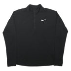 NIKE Womens Black Sports Top Long Sleeve High Neck Swoosh M Activewear