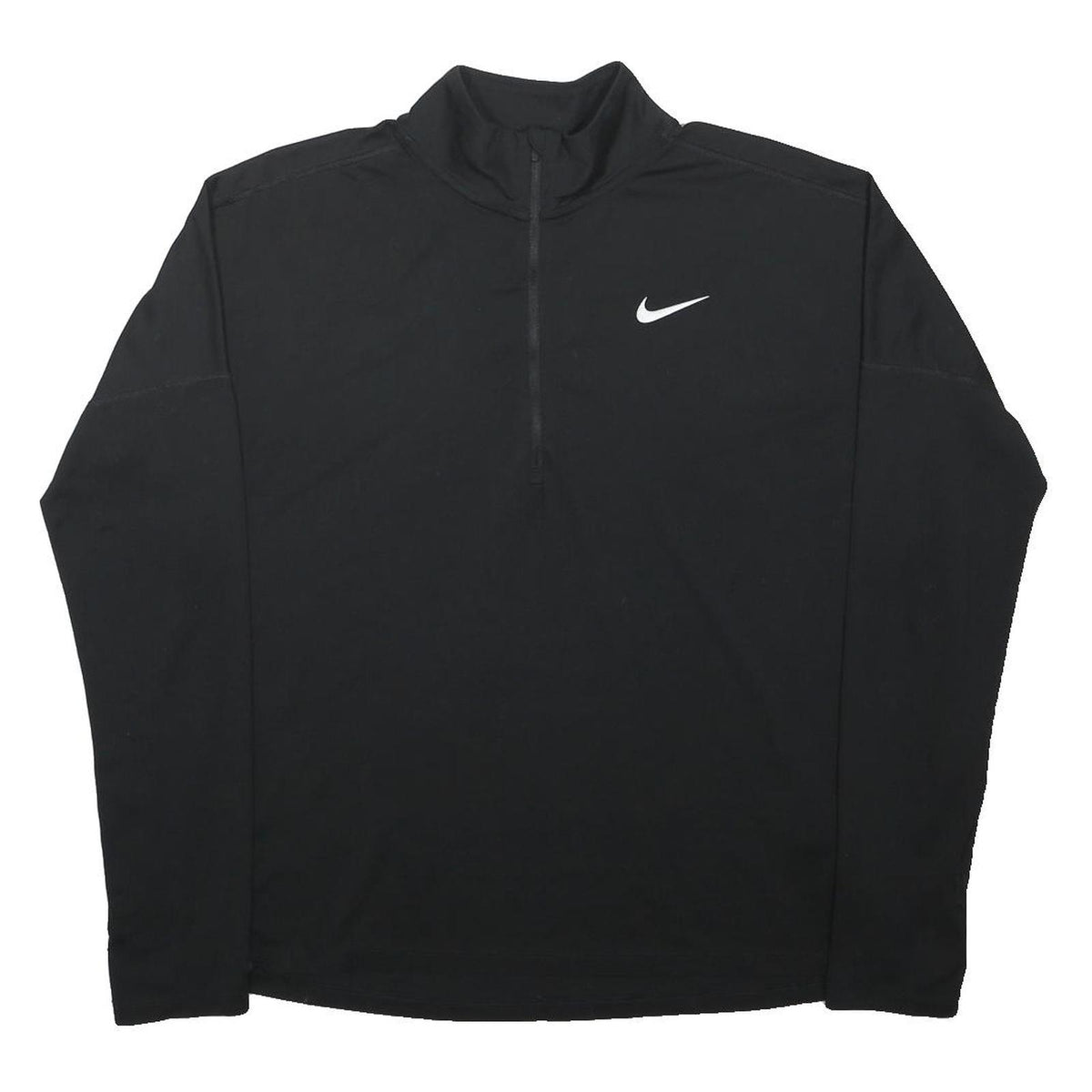 NIKE Womens Black Sports Top Long Sleeve High Neck Swoosh M Activewear