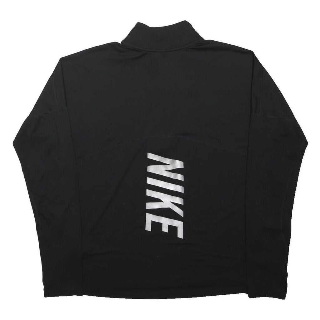 NIKE Womens Black Sports Top Long Sleeve High Neck Swoosh M Activewear