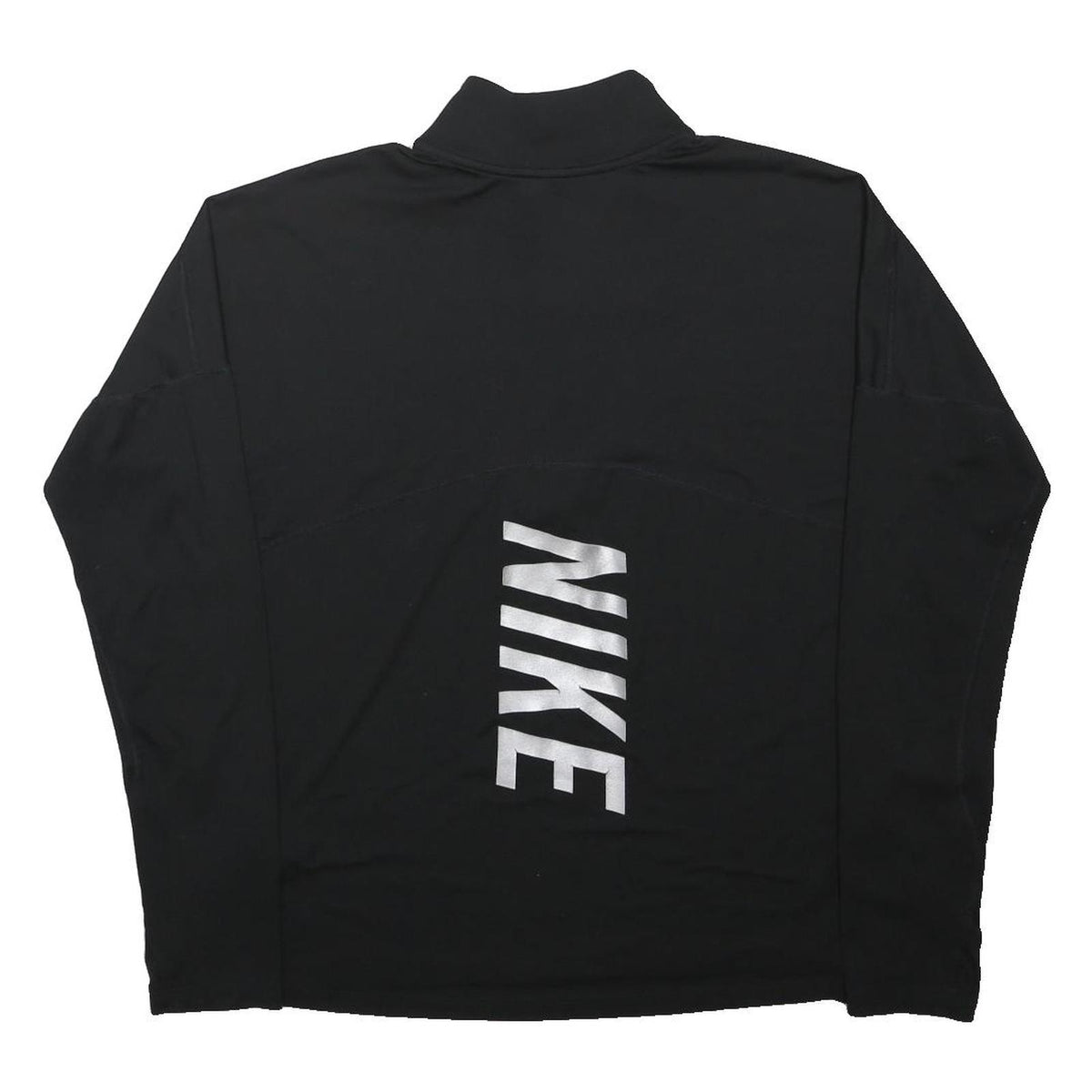 NIKE Womens Black Sports Top Long Sleeve High Neck Swoosh M Activewear