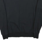 ELLESSE Womens Black Sweatshirt Crew Neck UK 14 Cotton Blend Logo Pullover