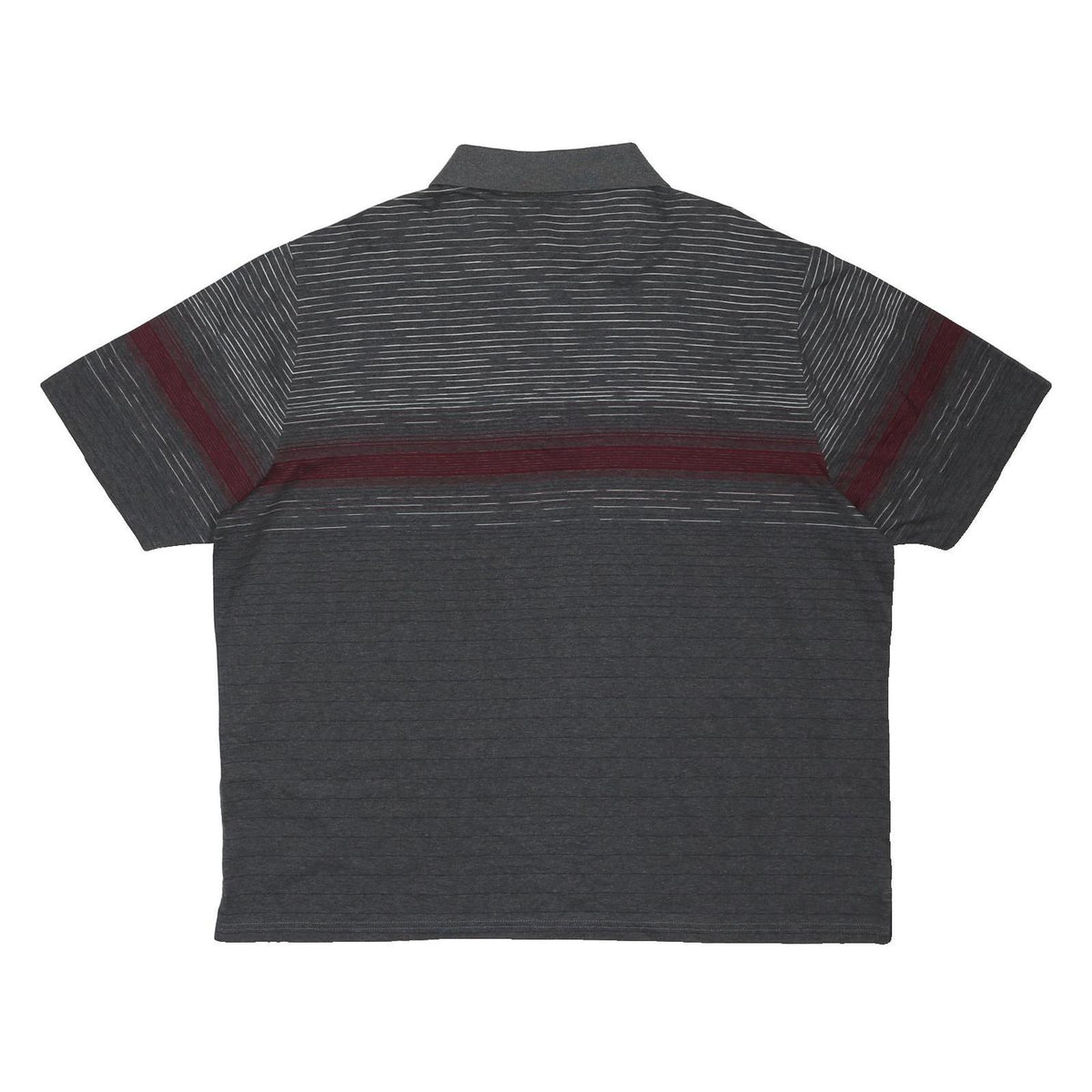 BLUE HARBOUR Mens Grey & Maroon Striped Short Sleeve Polo Shirt 2XL Cotton