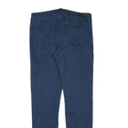CALVIN KLEIN Womens Cotton Blend Blue Slim Skinny Trousers W30 L30 Zip Closure