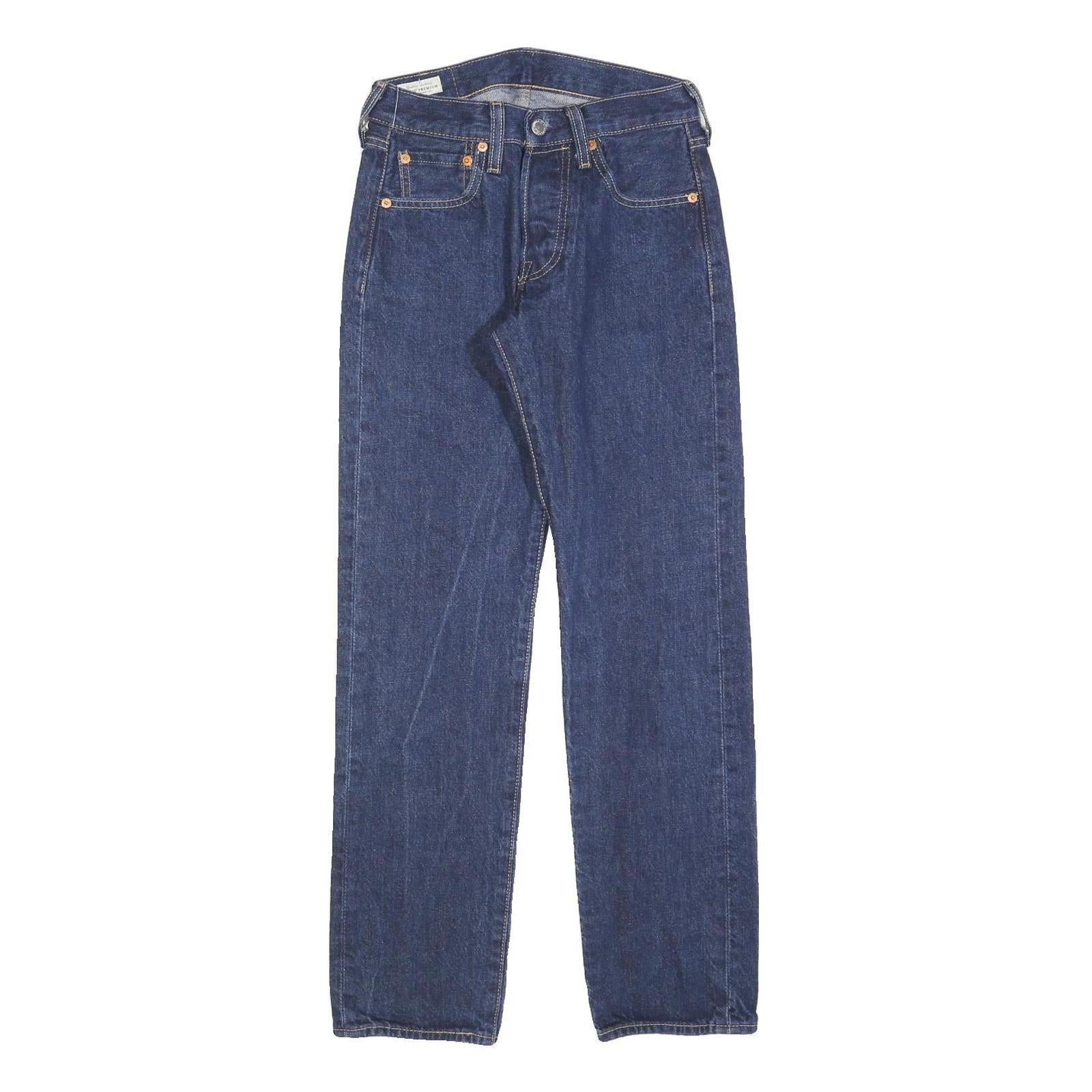 LEVI'S 501 Mens Jeans Blue Regular Straight Denim Medium W26 L30 Classic Button