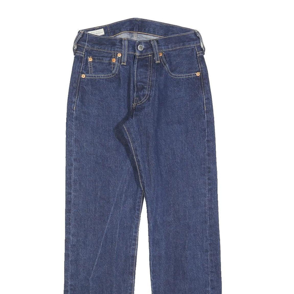 LEVI'S 501 Mens Jeans Blue Regular Straight Denim Medium W26 L30 Classic Button