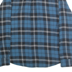 CLEARWATER Mens Blue & Black Check Shirt 2XL Cotton Long Sleeve Button Down