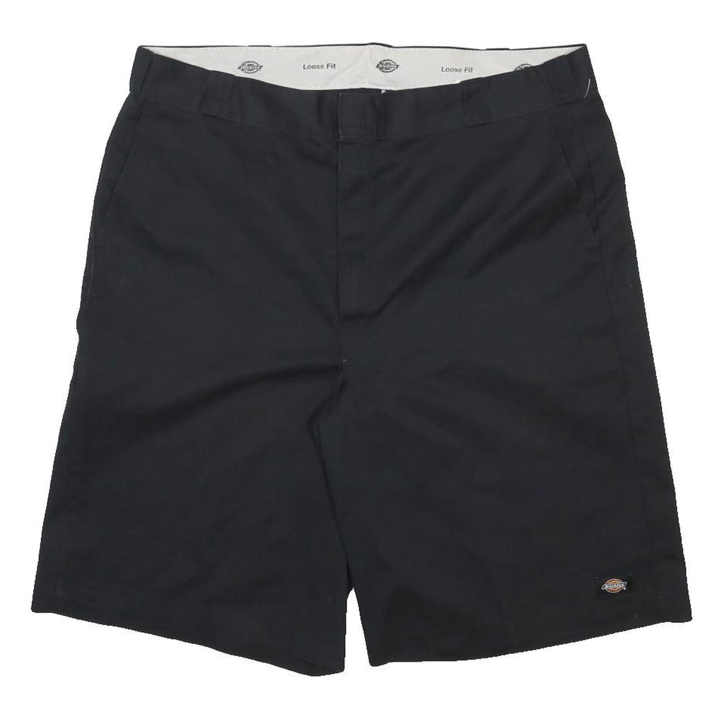 DICKIES Mens Black Casual Shorts Loose Fit 2XL W42 Workwear Cotton Blend