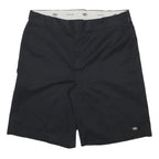 DICKIES Mens Black Casual Shorts Loose Fit 2XL W42 Workwear Cotton Blend