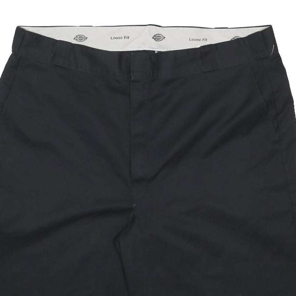 DICKIES Mens Black Casual Shorts Loose Fit 2XL W42 Workwear Cotton Blend