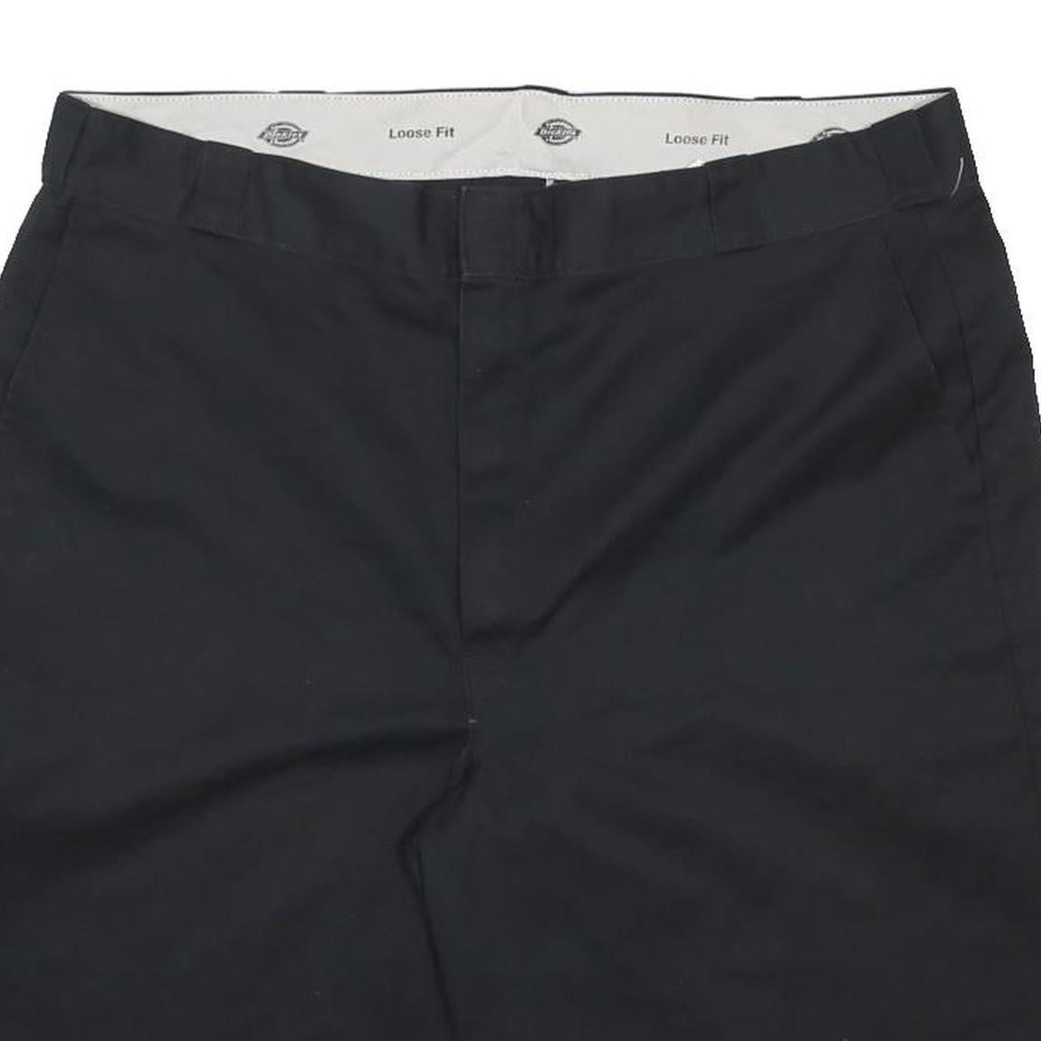 DICKIES Mens Black Casual Shorts Loose Fit 2XL W42 Workwear Cotton Blend