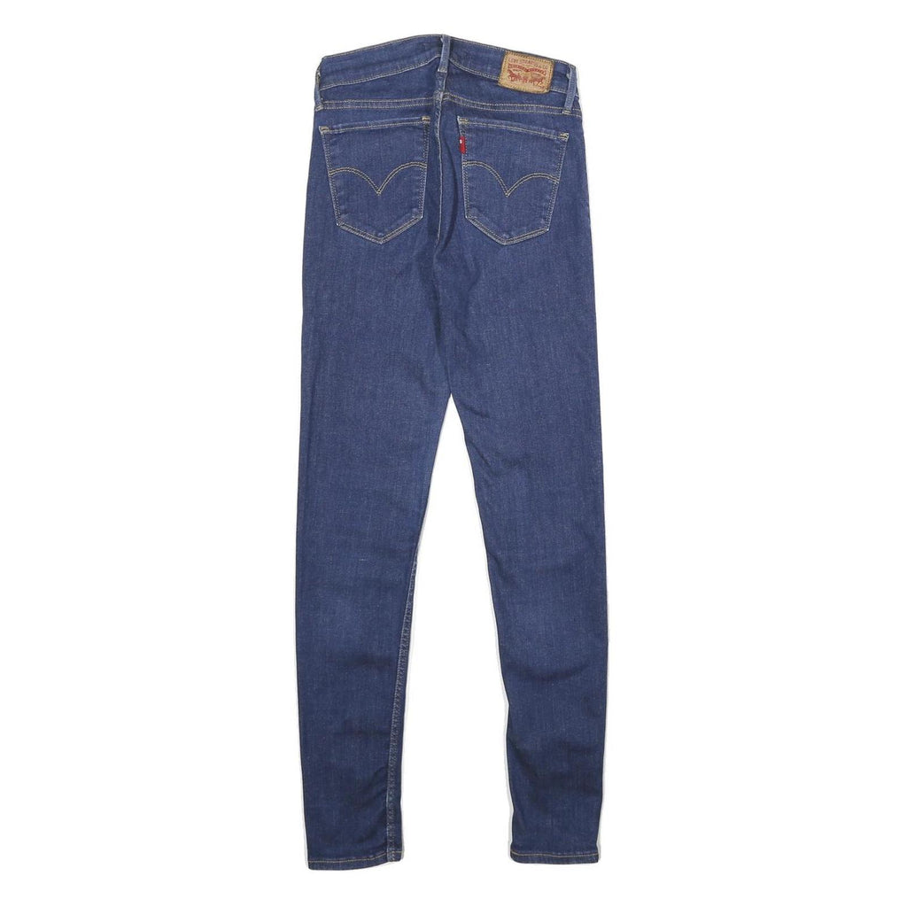LEVI'S 710 Super Skinny Womens Jeans Blue Slim Skinny Denim W26 L30 Cotton Blend