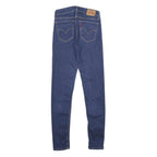 LEVI'S 710 Super Skinny Womens Jeans Blue Slim Skinny Denim W26 L30 Cotton Blend
