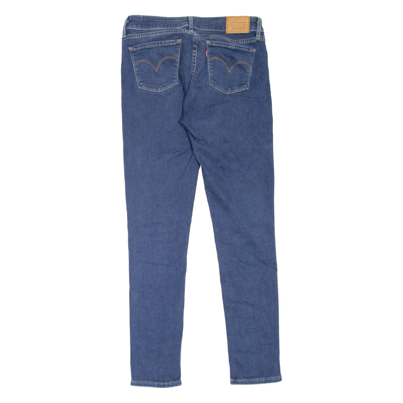LEVI'S 711 BIG E Womens Jeans Blue Slim Skinny Stone Wash W29 L30