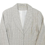 Womens Beige Acrylic Blend Button Jacket S Woven Classic Stylish Lightweight