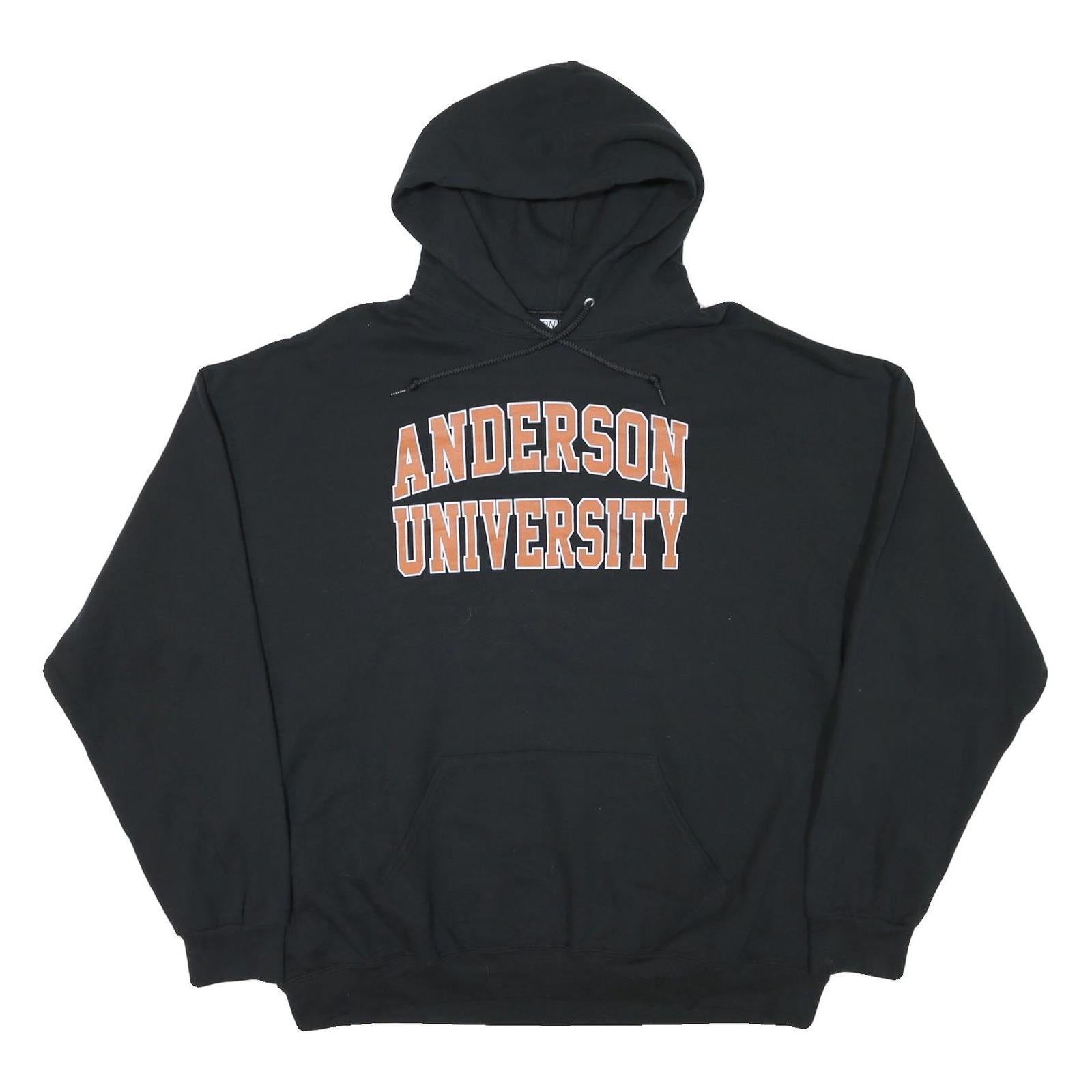 ON MIS SION Mens Black Anderson University Pullover Hoodie 2XL Cotton Blend
