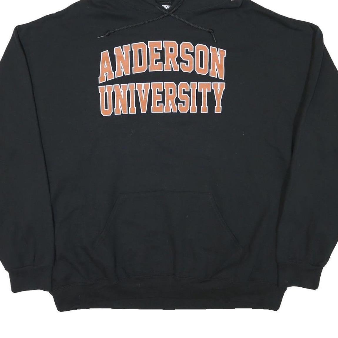 ON MIS SION Mens Black Anderson University Pullover Hoodie 2XL Cotton Blend
