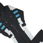 HEAD Mens Black & Grey Blue Stripe Polyester Blend Dungarees Slim S W29 L30