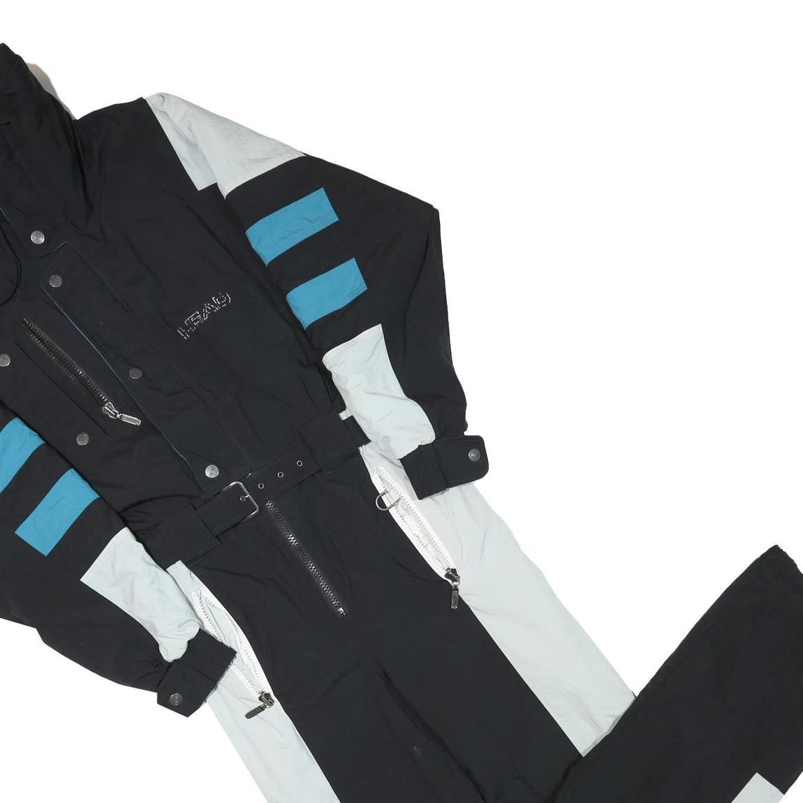 HEAD Mens Black & Grey Blue Stripe Polyester Blend Dungarees Slim S W29 L30