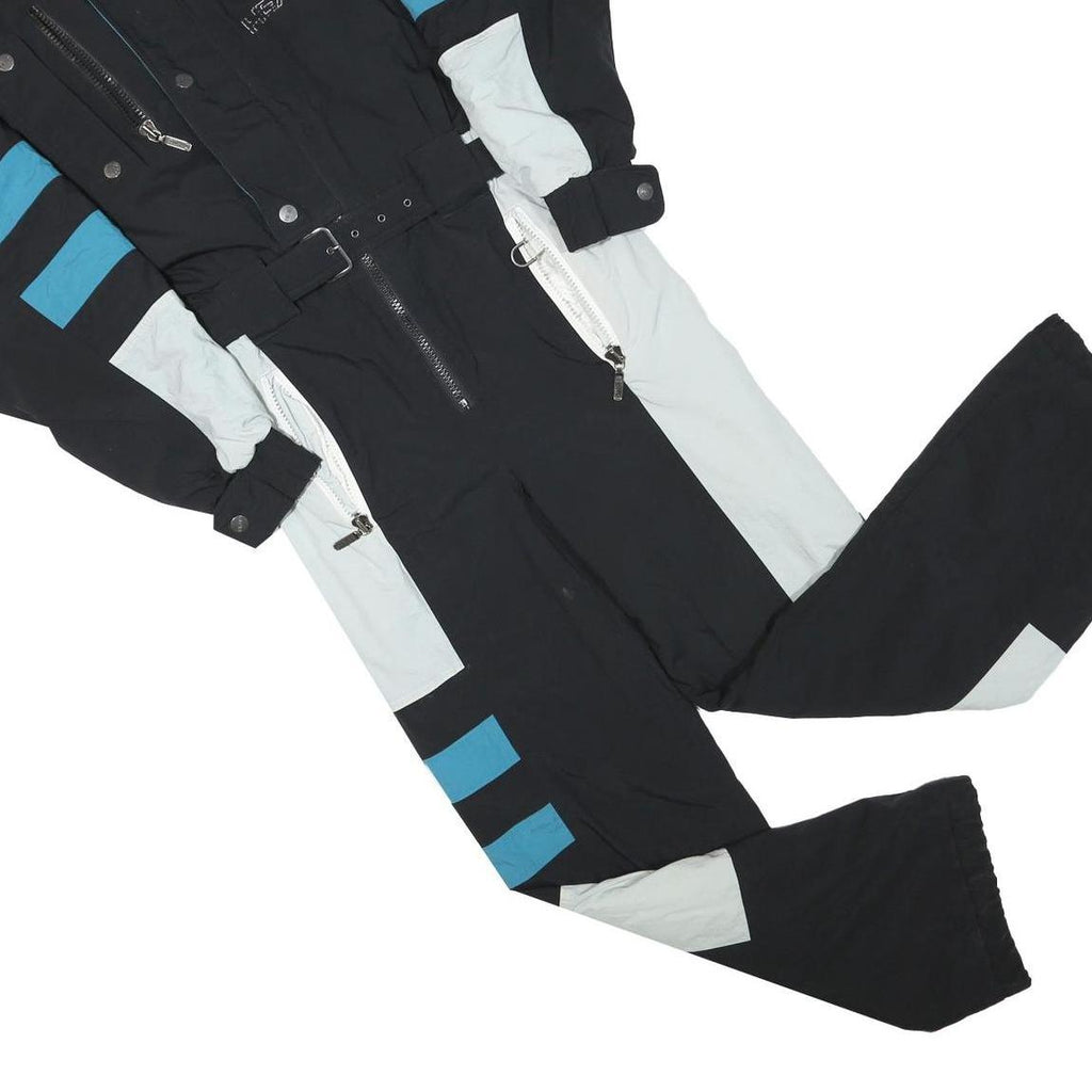 HEAD Mens Black & Grey Blue Stripe Polyester Blend Dungarees Slim S W29 L30