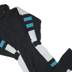HEAD Mens Black & Grey Blue Stripe Polyester Blend Dungarees Slim S W29 L30