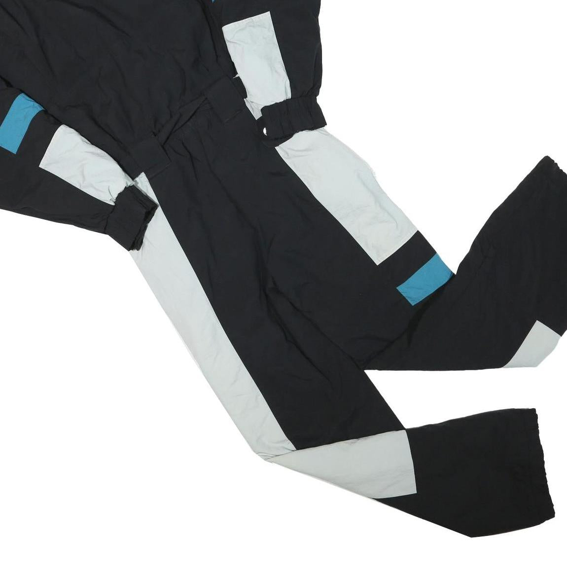 HEAD Mens Black & Grey Blue Stripe Polyester Blend Dungarees Slim S W29 L30