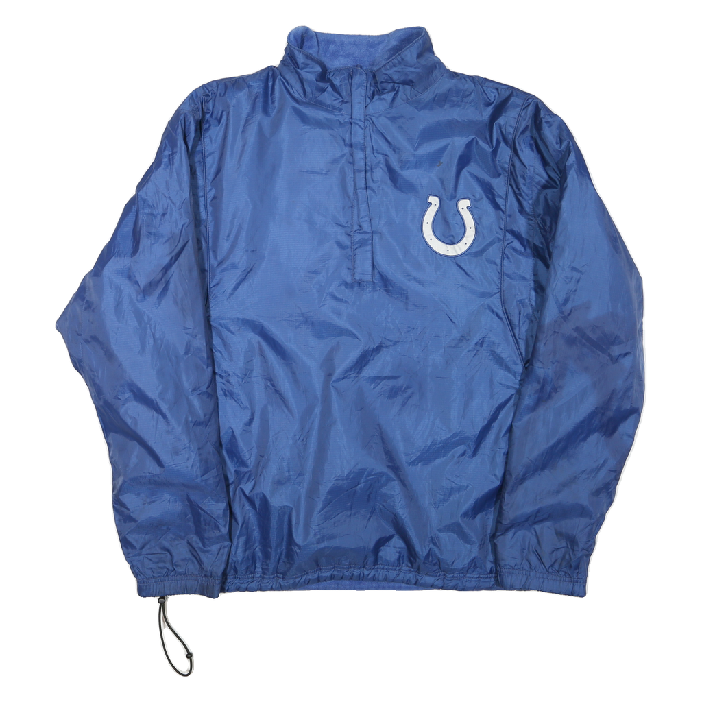 NFL Mens Blue Colts Jacket XL Polyester Blend Plain Zip Sportswear Teamwear