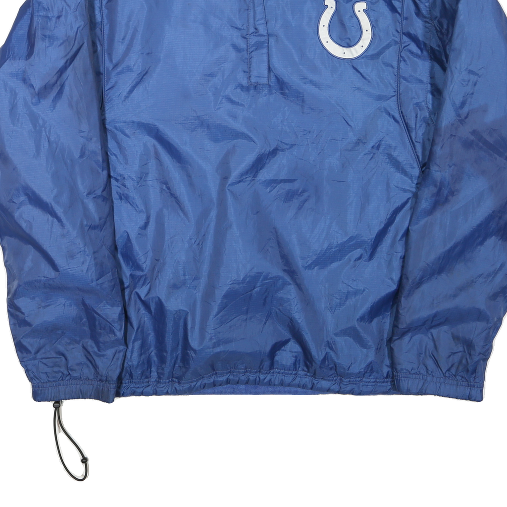 NFL Mens Blue Colts Jacket XL Polyester Blend Plain Zip Sportswear Teamwear