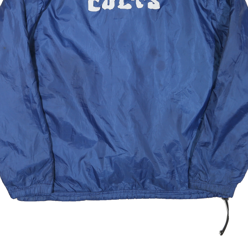 NFL Mens Blue Colts Jacket XL Polyester Blend Plain Zip Sportswear Teamwear