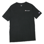 CHAMPION Mens Black Graphic T-Shirt M Short Sleeve Crew Neck Logo Print