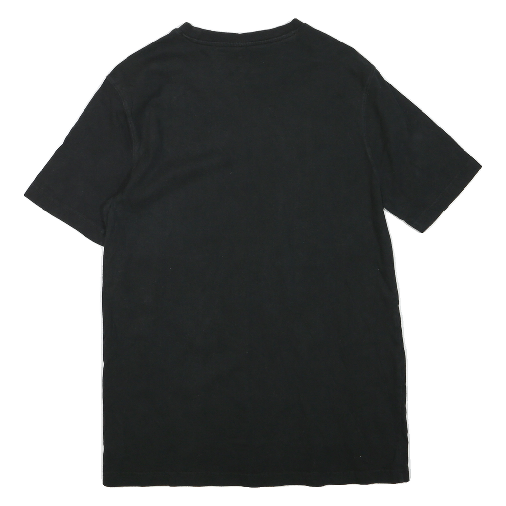 CHAMPION Mens Black Graphic T-Shirt M Short Sleeve Crew Neck Logo Print