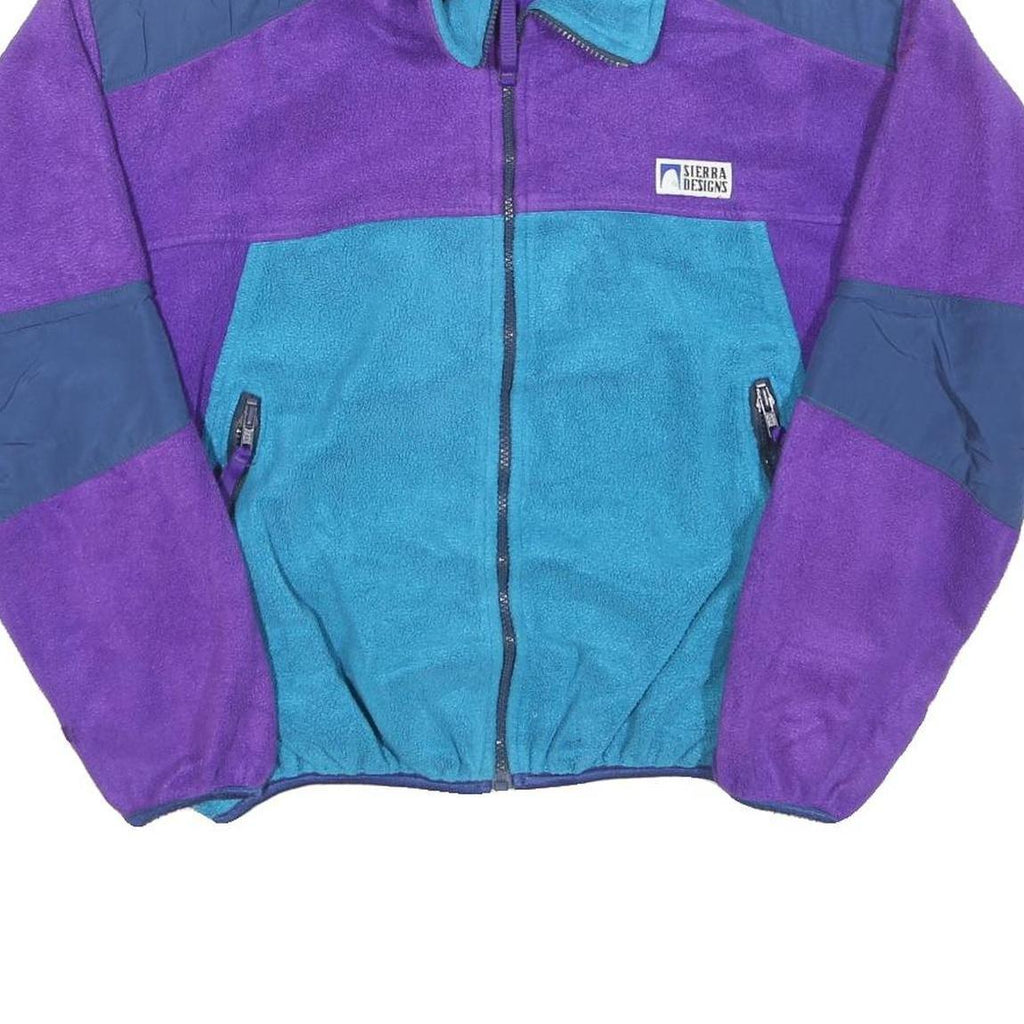 SIERRA DESIGN Womens Purple & Blue Jacket S Polyester Blend Zip Outdoor Warm