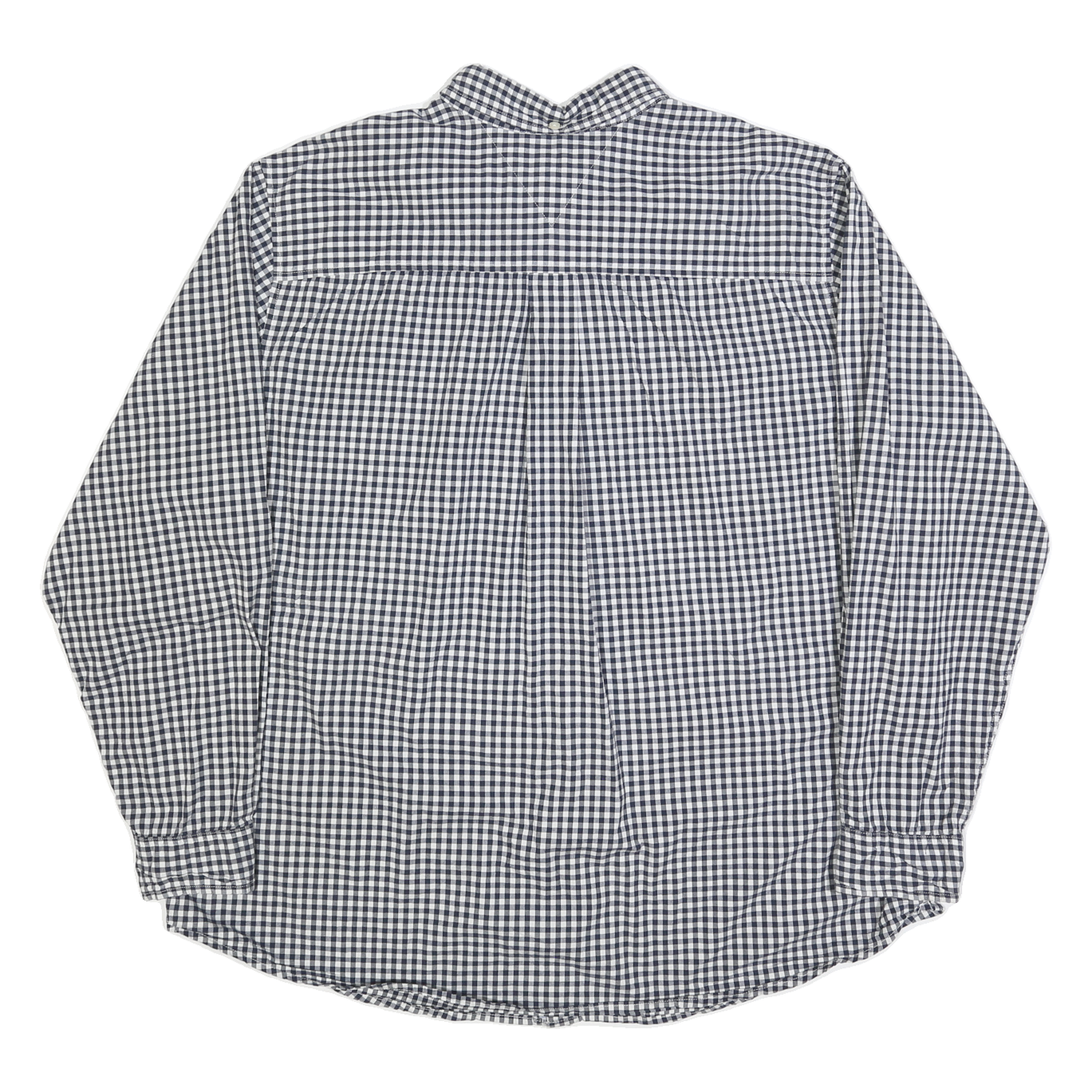 TOMMY HILFIGER Mens Blue & White Checked Shirt XL Classic Button-Down Cotton