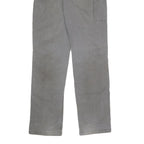 CARHARTT Mens Cotton Slim Straight Grey Workwear Trousers W34 L32 Durable Zip