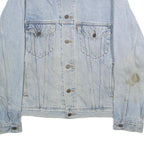 LEVI'S Mens Blue Denim Jacket M Cotton Plain Button Casual Vintage Classic