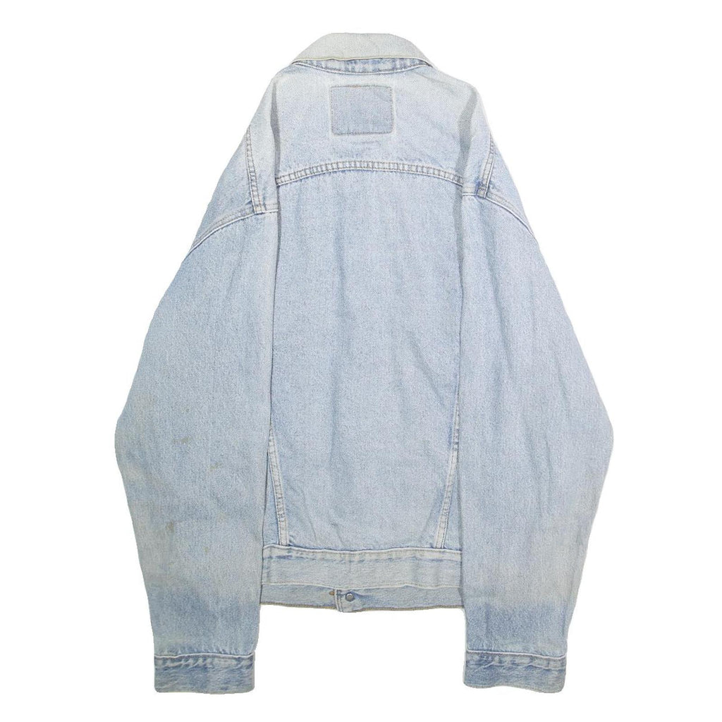 LEVI'S Mens Blue Denim Jacket M Cotton Plain Button Casual Vintage Classic