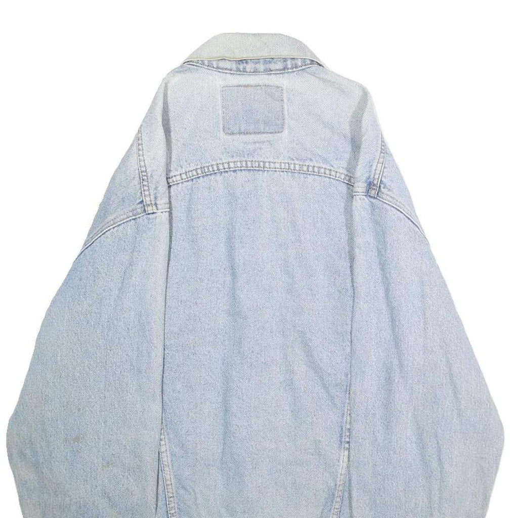 LEVI'S Mens Blue Denim Jacket M Cotton Plain Button Casual Vintage Classic