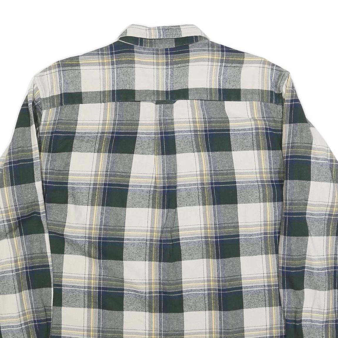 RED HEAD Mens Green & Cream Plaid Shirt XL Casual Cotton Blend Checked Button-Up