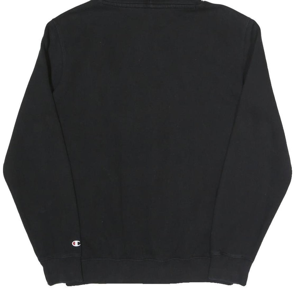 CHAMPION Mens Black Hoodie S Cotton Blend Pullover Sweatshirt