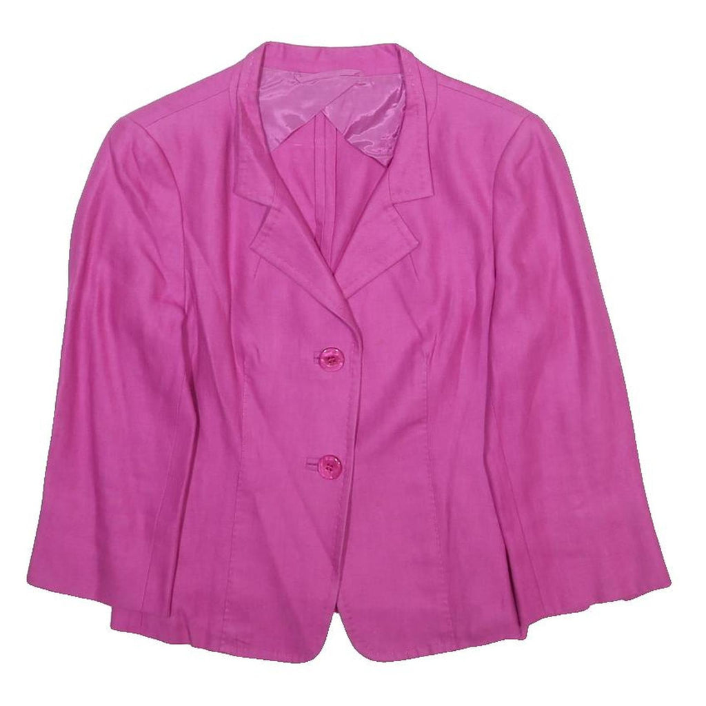 MAX MARA Womens Purple Jacket M Woven Button Closure Elegant Classic