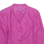 MAX MARA Womens Purple Jacket M Woven Button Closure Elegant Classic
