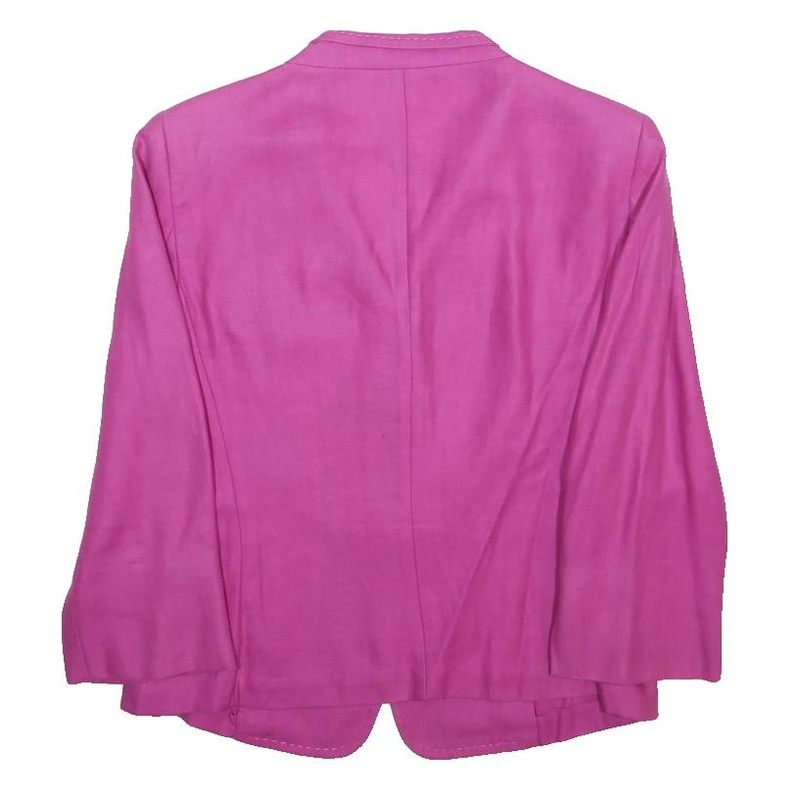 MAX MARA Womens Purple Jacket M Woven Button Closure Elegant Classic