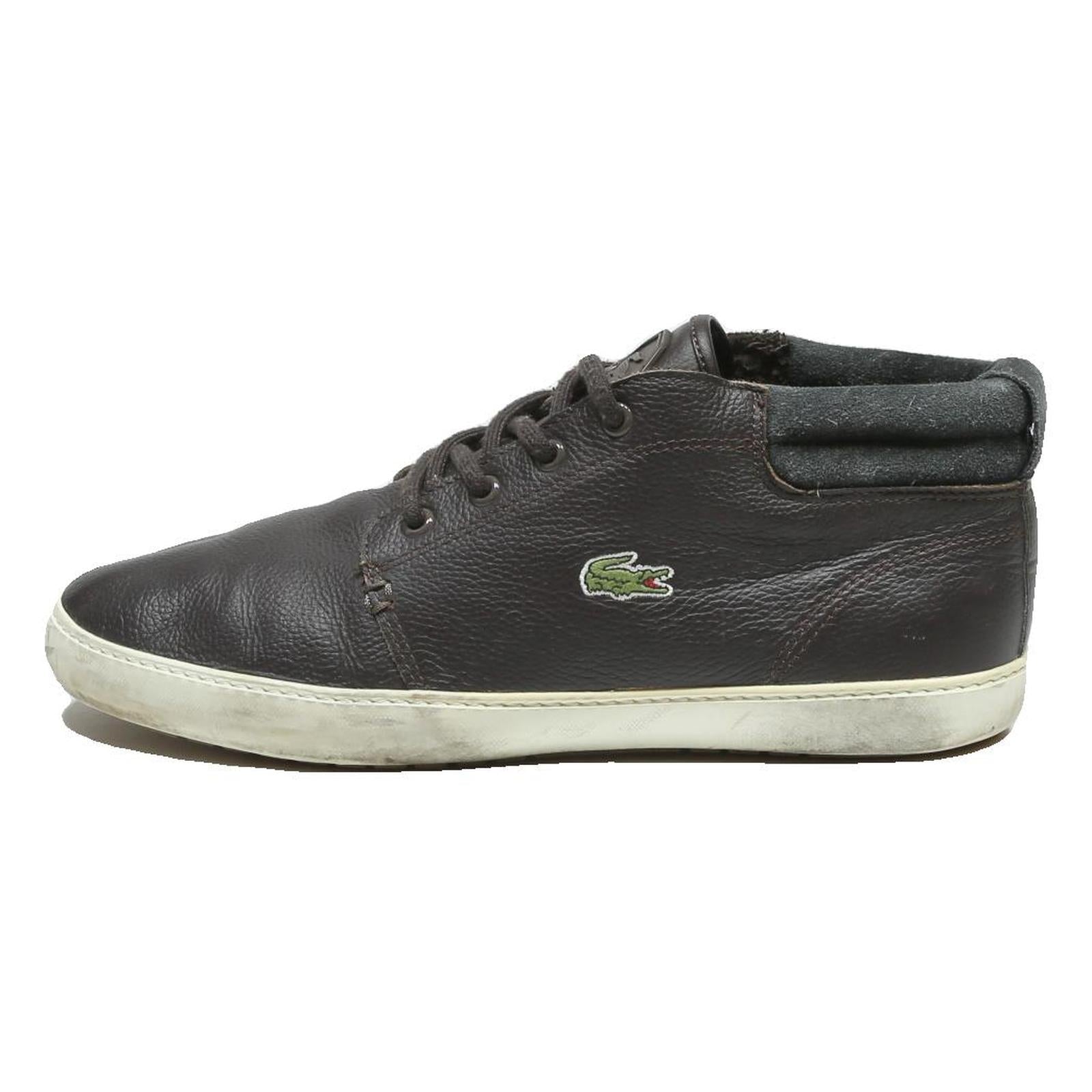LACOSTE Chantaco Mens Leather Ankle Boots Brown UK 9.5 Casual Stylish
