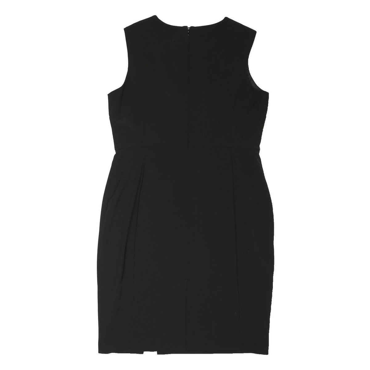 M&S Womens Black & White Day Dress Polyester Blend Sleeveless Knee Length UK 16
