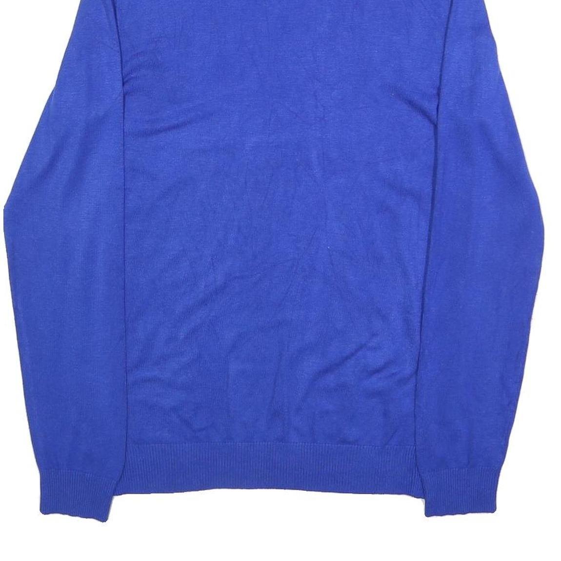 CALVIN KLEIN Mens Blue Plain Turtleneck Basic Knit Jumper M Stylish Comfortable