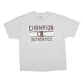 CHAMPION Mens Grey XL Graphic T-Shirt Short Sleeve Crew Neck Authentic Print